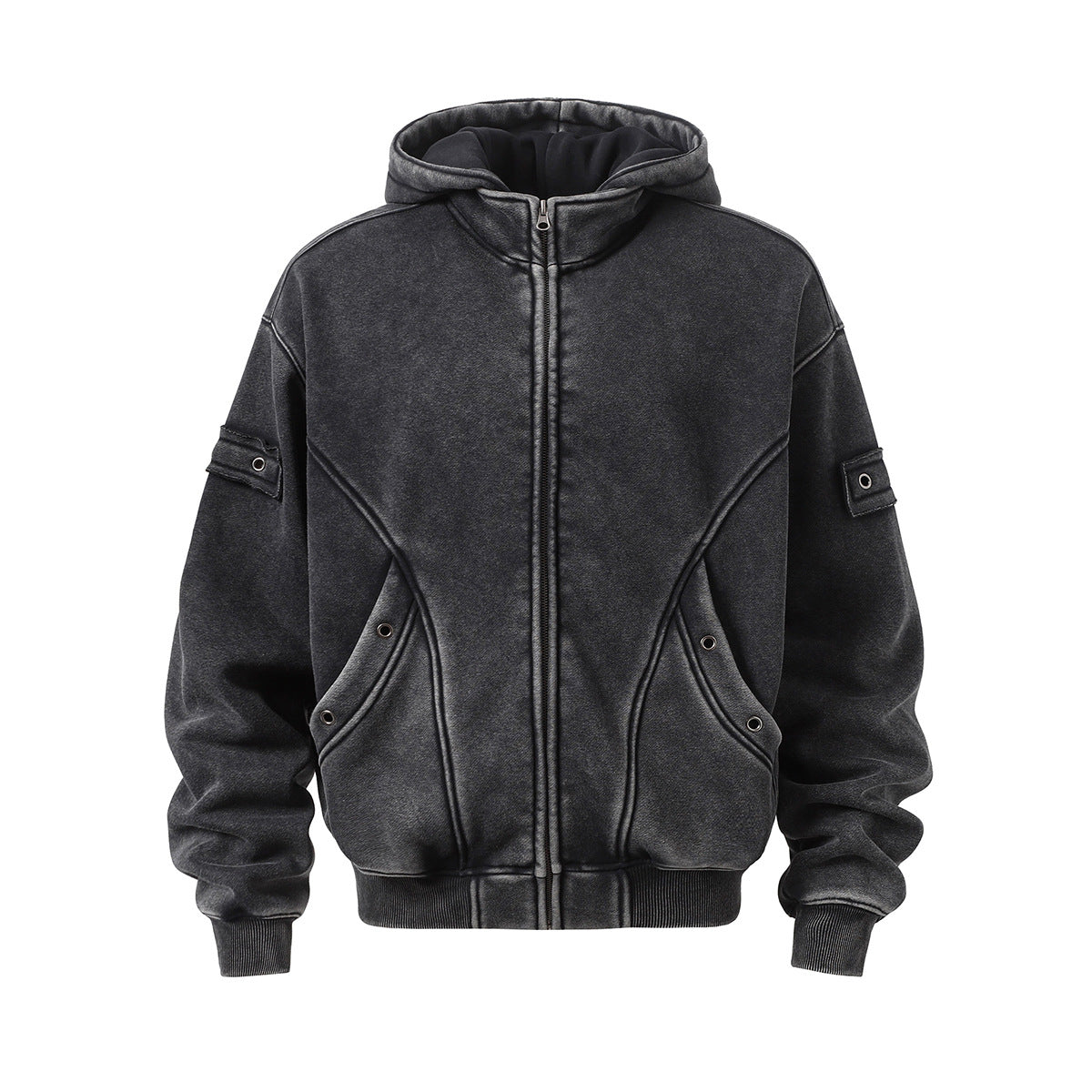 YAVIORA Wasteland Washed Zip-Up Sweatshirt