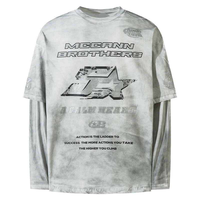 YAVIORA Star Letter Layered T-Shirt