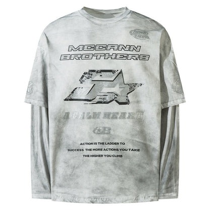 YAVIORA Star Letter Layered T-Shirt