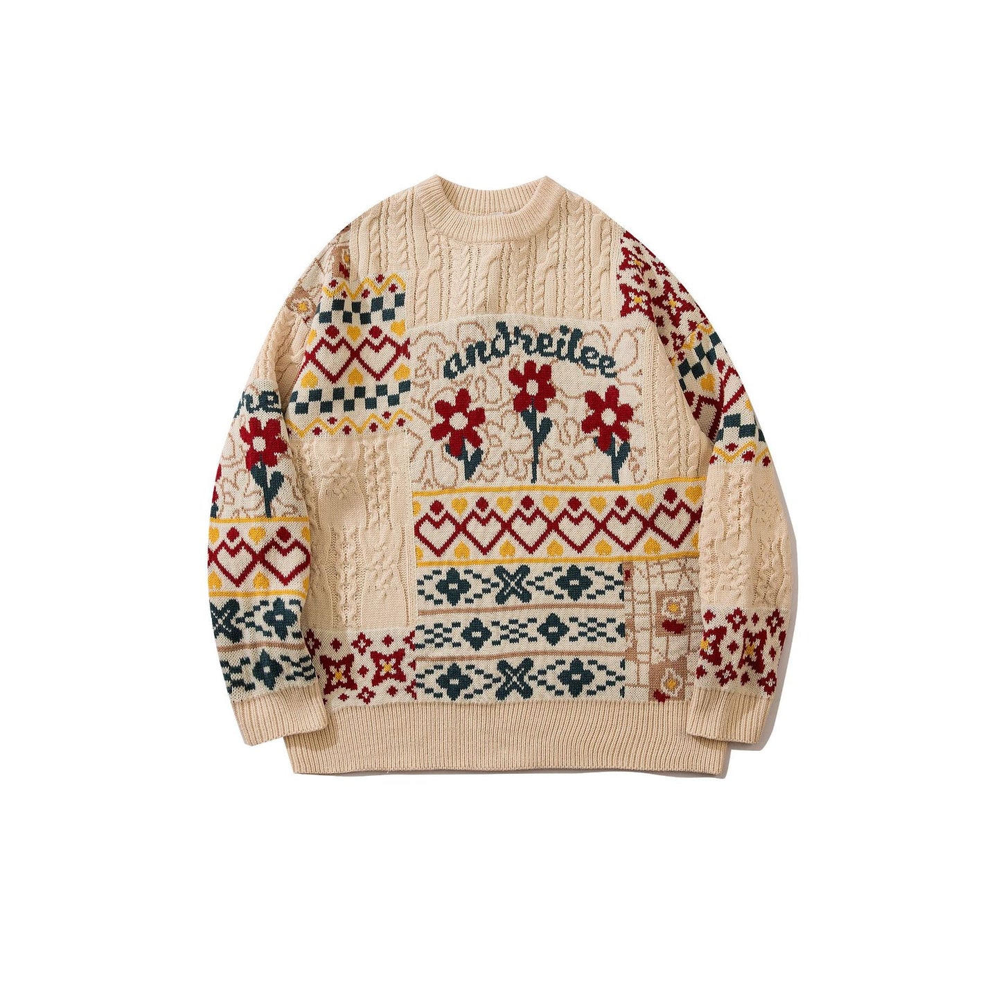 YAVIORA Tricot ethnique vintage