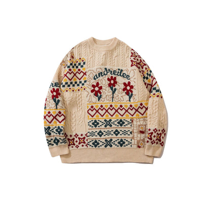 YAVIORA Tricot ethnique vintage
