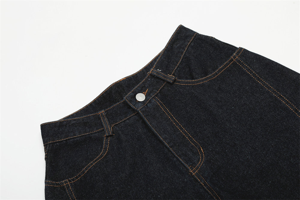 YAVIORA Multi-Button-Jeans mit geschwungenem Schnitt