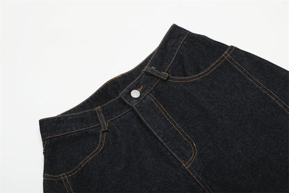 YAVIORA Multi-Button-Jeans mit geschwungenem Schnitt