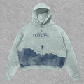 Unique Hand-Painted 3D Graffiti Print Hoodie