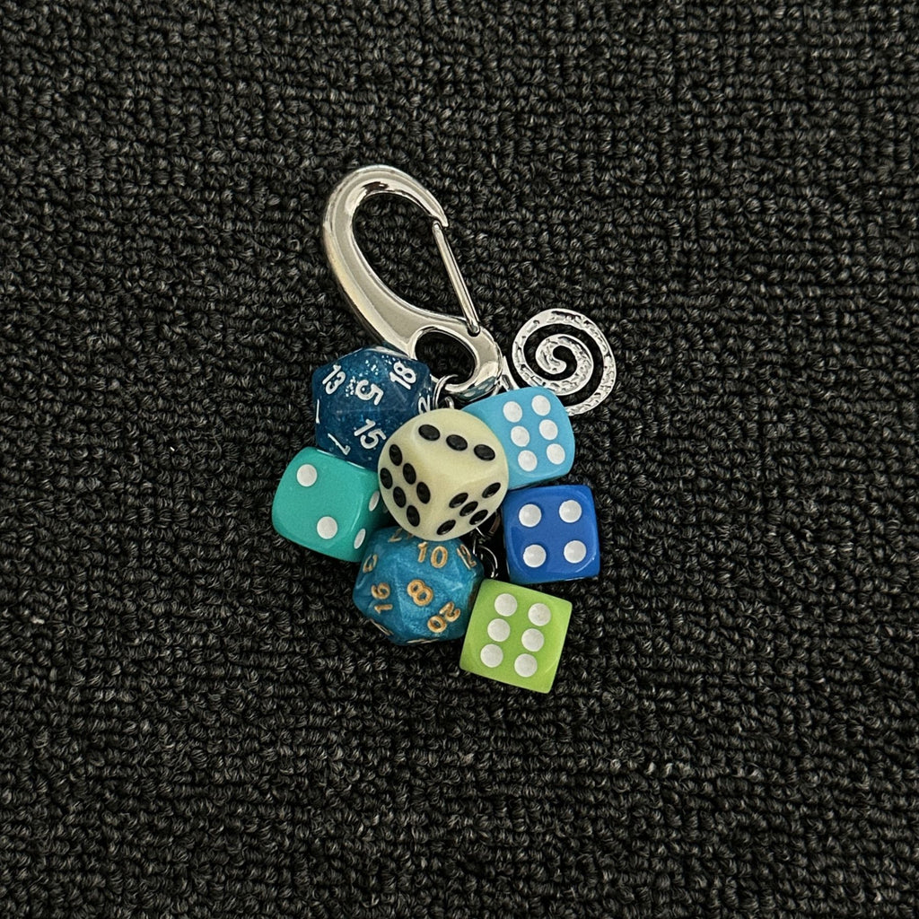 DND Dice Keychain D20 D6 Bag Charm