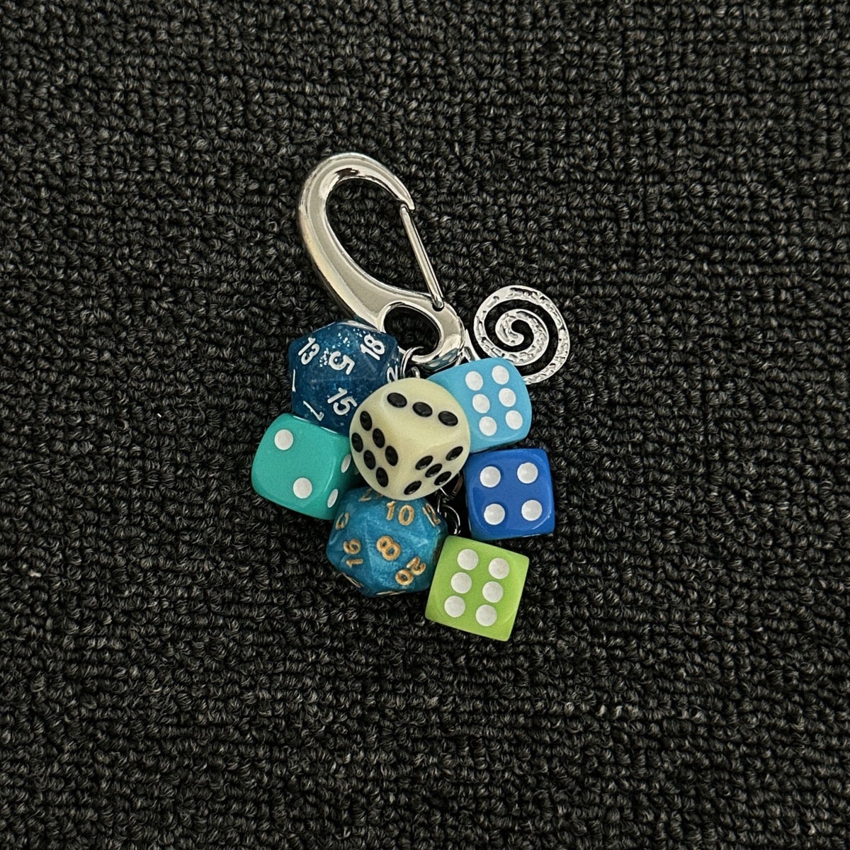 DND Dice Keychain D20 D6 Bag Charm