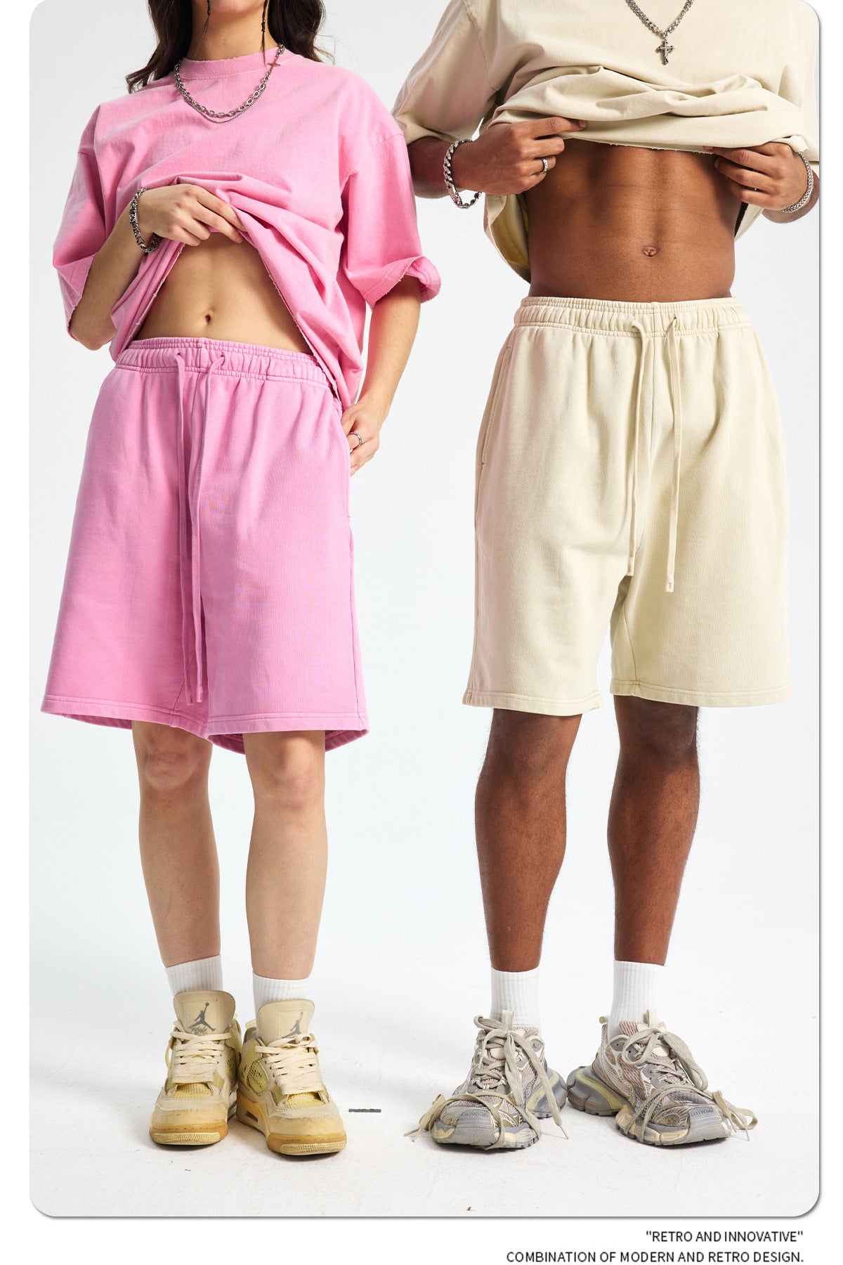 Yaviora Retro Terry Cotton Sports Shorts for Men