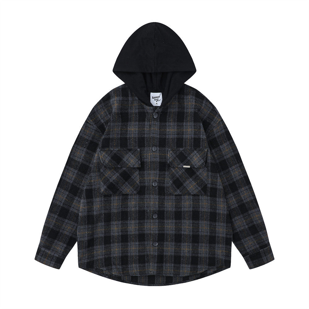 YAVIORA Plaid Hooded Shirt