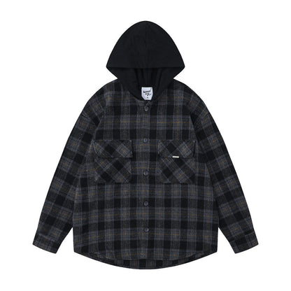 YAVIORA Plaid Hooded Shirt