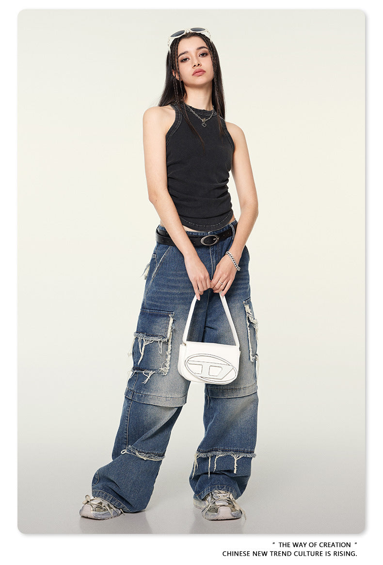 Yaviora American Distressed Hot Girl Style Vest for Women