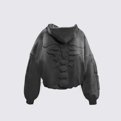 YAVIORA Skeleton Embroidered Hoodie