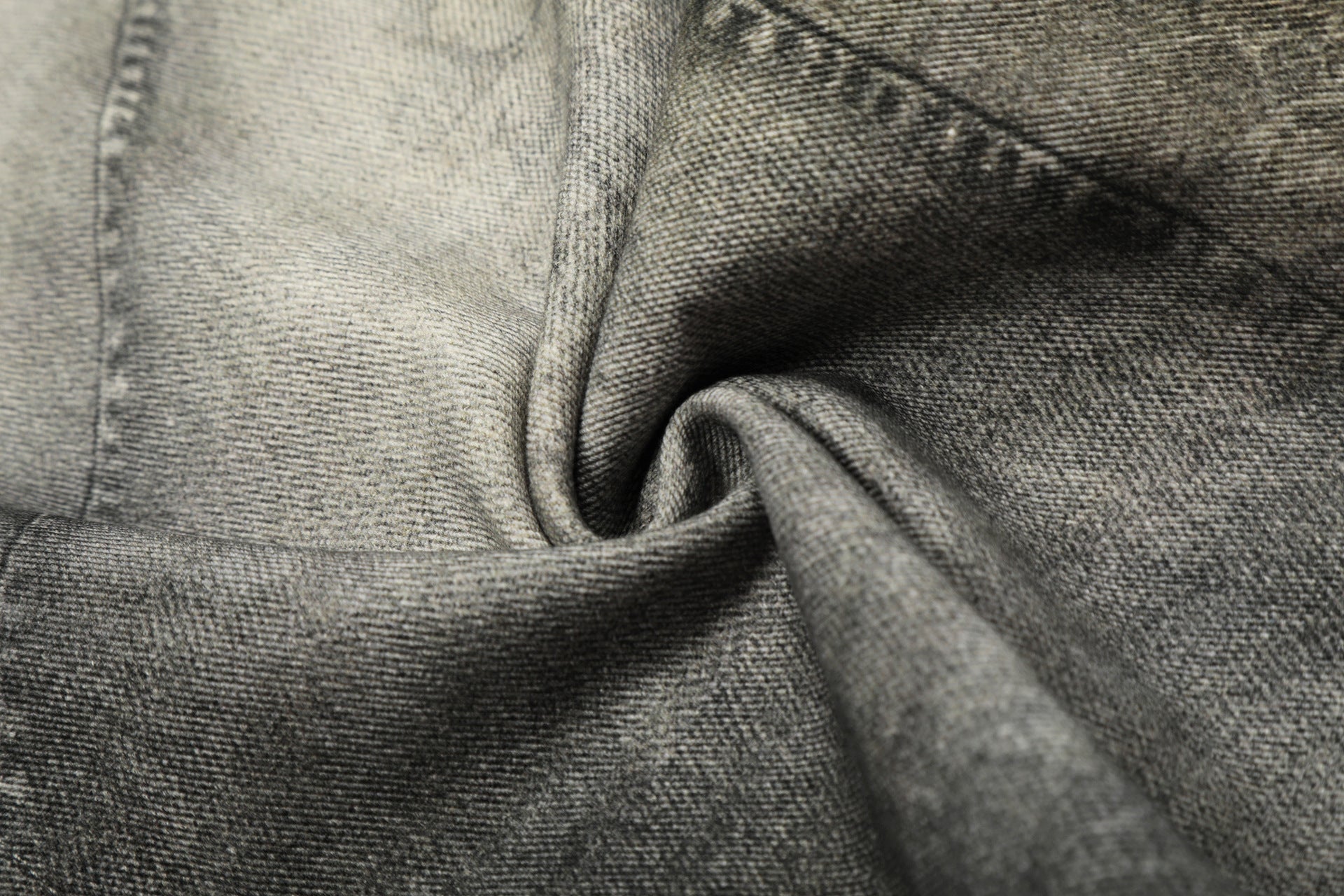 YAVIORA Spliced Dirty Wash Curved Baggy Pants