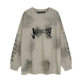 YAVIORA distressed tee with patchwork embroidery