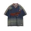 YAVIORA Handtuch besticktes Denim-T-Shirt