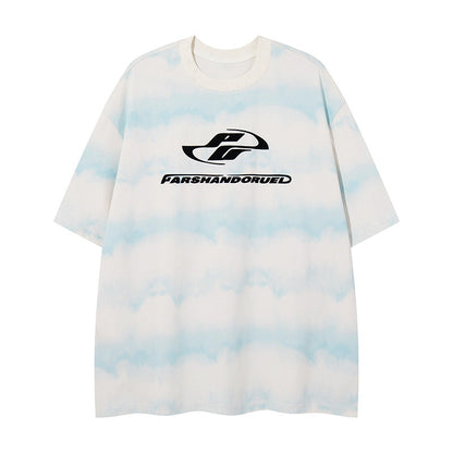 YAVIORA T-Shirt mit starker Waschung und Schriftzug