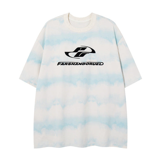 YAVIORA Heavy Wash Letter Tee