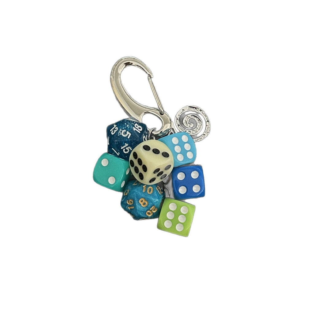 DND Dice Keychain D20 D6 Bag Charm