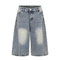 YAVIORA Rhinestone Wash Denim Shorts