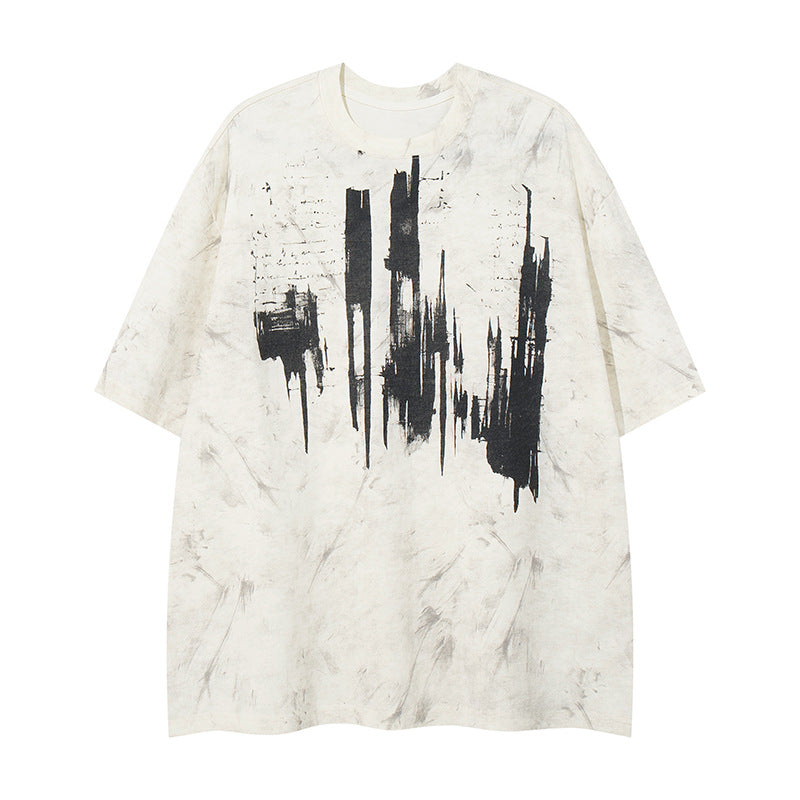 YAVIORA T-Shirt mit starker Waschung und Schriftzug