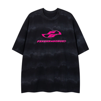 YAVIORA T-Shirt mit starker Waschung und Schriftzug