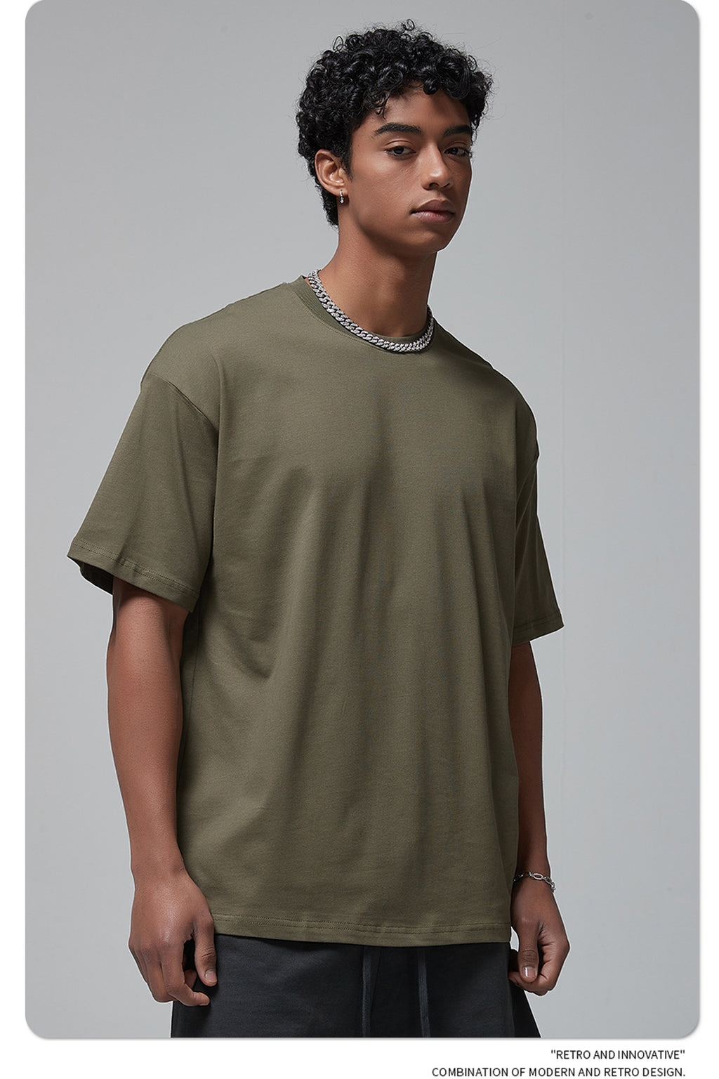 Yaviora 230G Double Yarn Pure Cotton Short-Sleeve T-Shirt