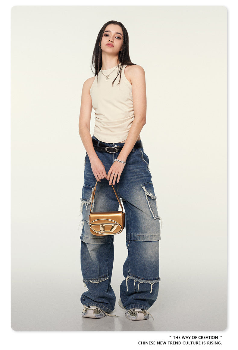 Yaviora American Distressed Hot Girl Style Vest for Women