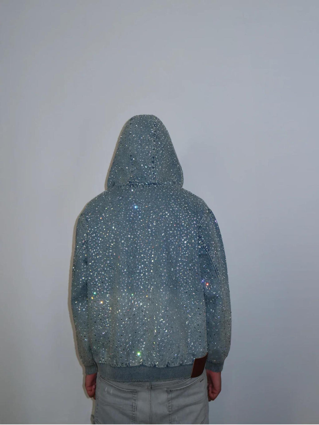 Y2K hip-hop heavy-duty rhinestone denim jacket
