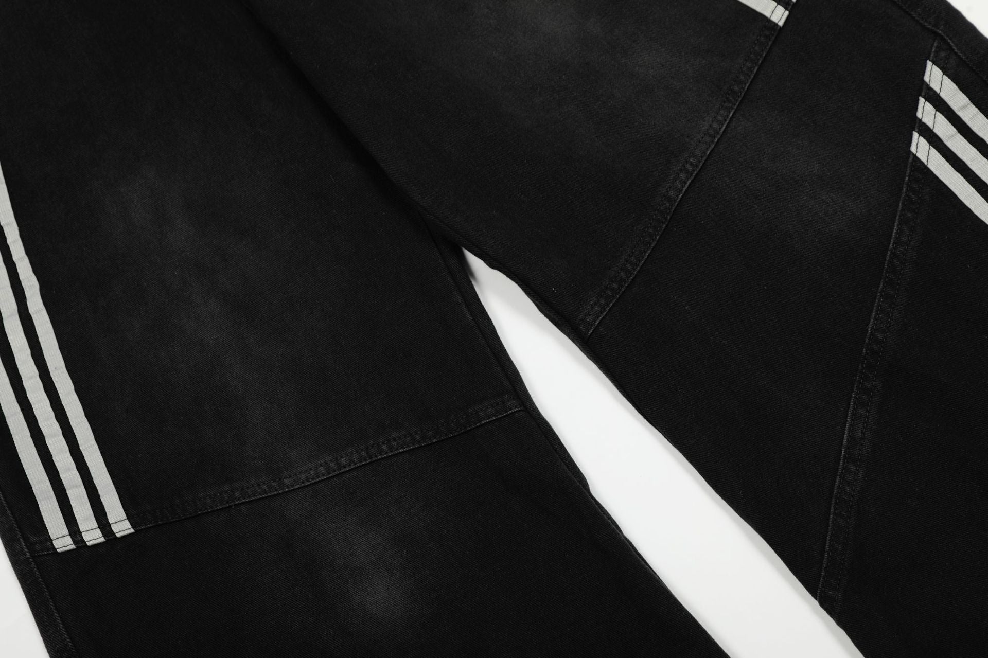 YAVIORA Deconstructed 3-Stripes Curved Wide Leg Pants
