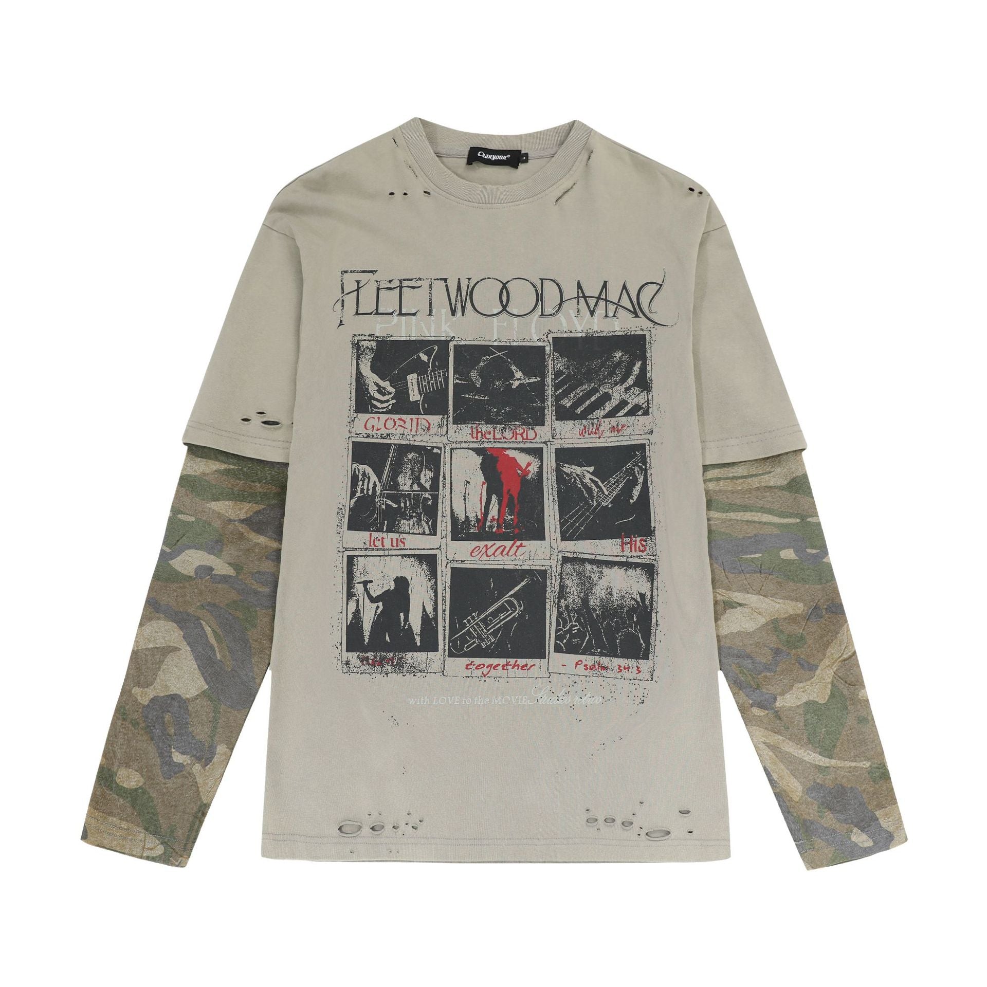 YAVIORA Rock Camo Langarmshirt