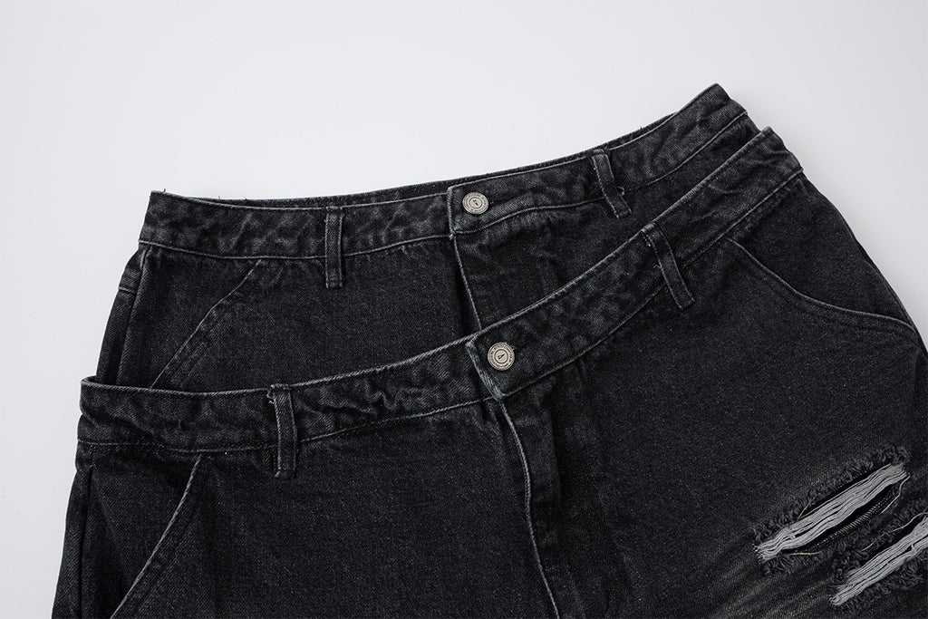YAVIORA Ripped and Distressed Denim Shorts