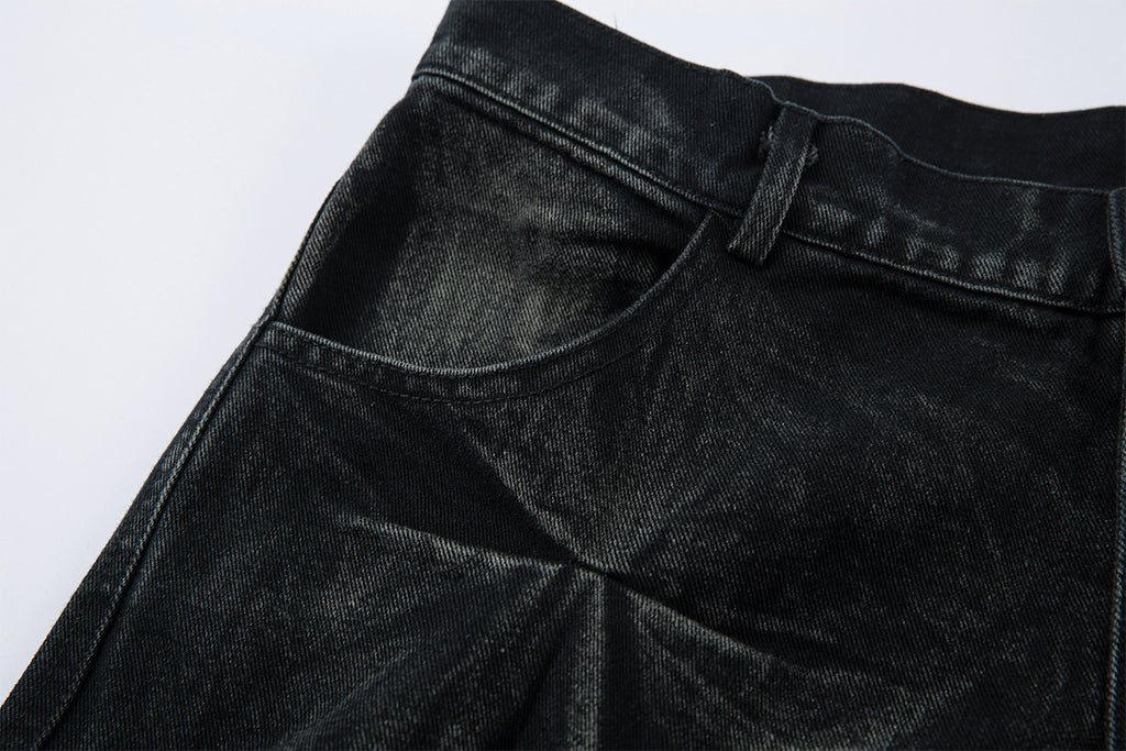 YAVIORA Pleated Wide Jeans