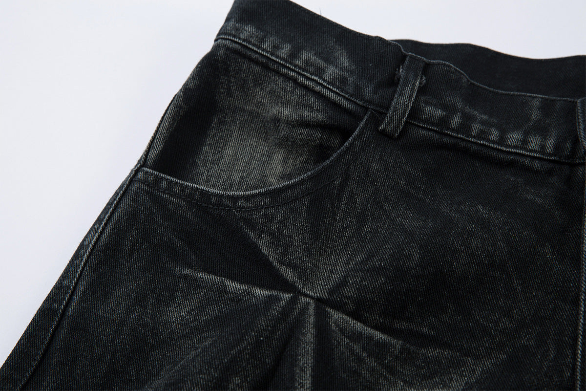 YAVIORA Weite Faltenjeans
