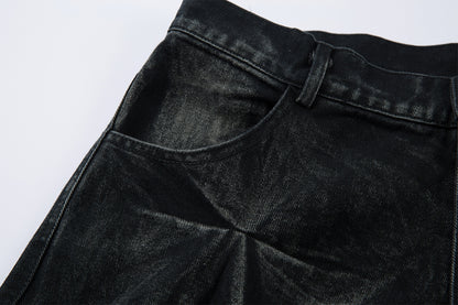 YAVIORA Weite Faltenjeans