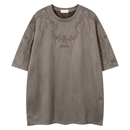 YAVIORA Suede Thorn Tee