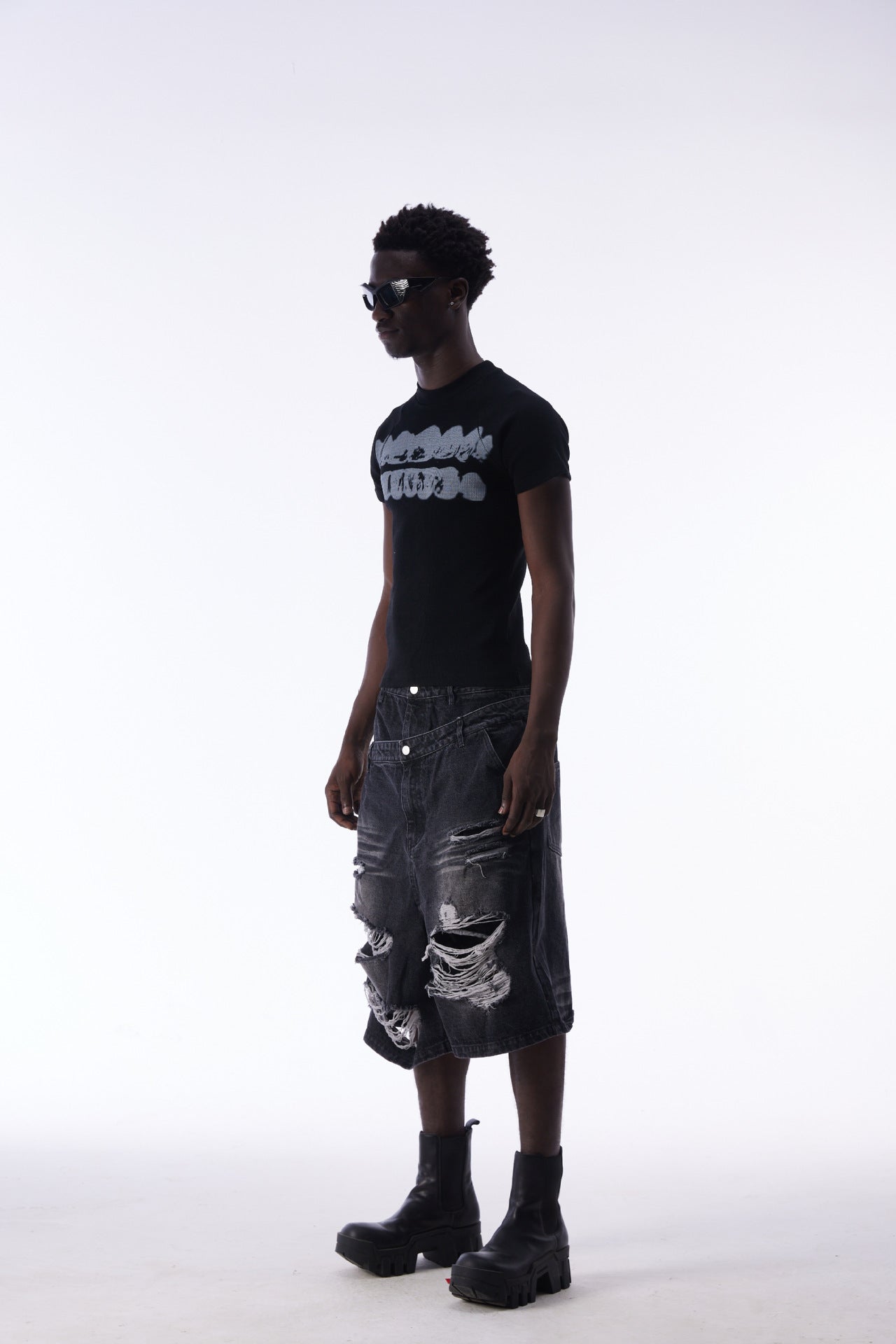 YAVIORA Ripped and Distressed Denim Shorts