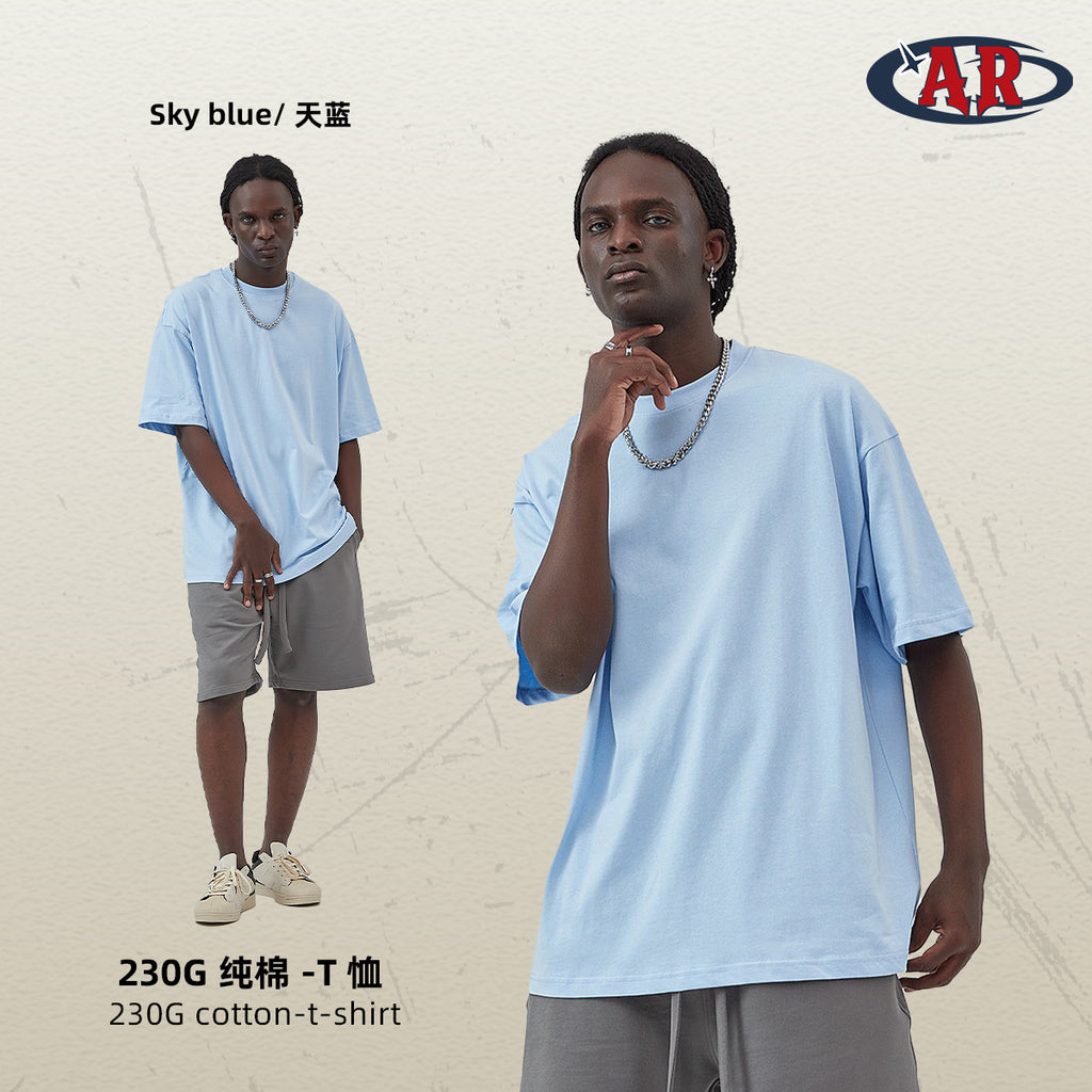 Yaviora 230G Double Yarn Pure Cotton Short-Sleeve T-Shirt