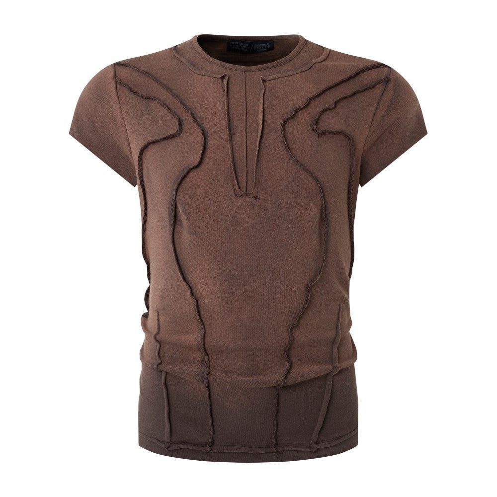 YAVIORA "Rebel" Raw-Edge Slim-Fit T-Shirt