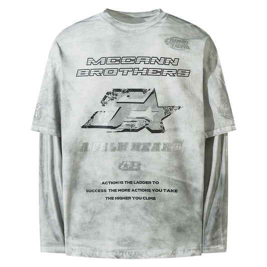 YAVIORA Star Letter Layered Tee
