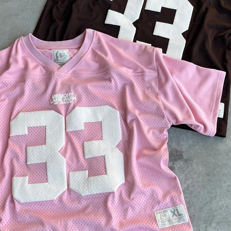 Retro Sports Jersey T-Shirt with Number Print – Streetwear Style