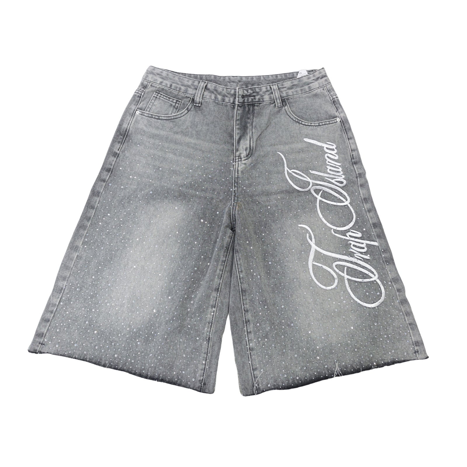 Y2K Straight Leg Wide Leg Distressed Loose Fit Capri Pants