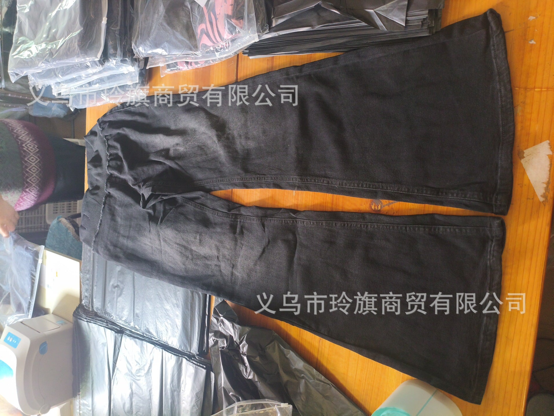 Y2K Patchwork Loose-Fit Low-Rise Jeans with Fold-Over Waistband