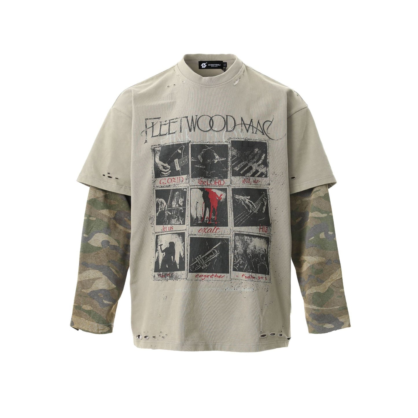 YAVIORA Rock Camo Langarmshirt