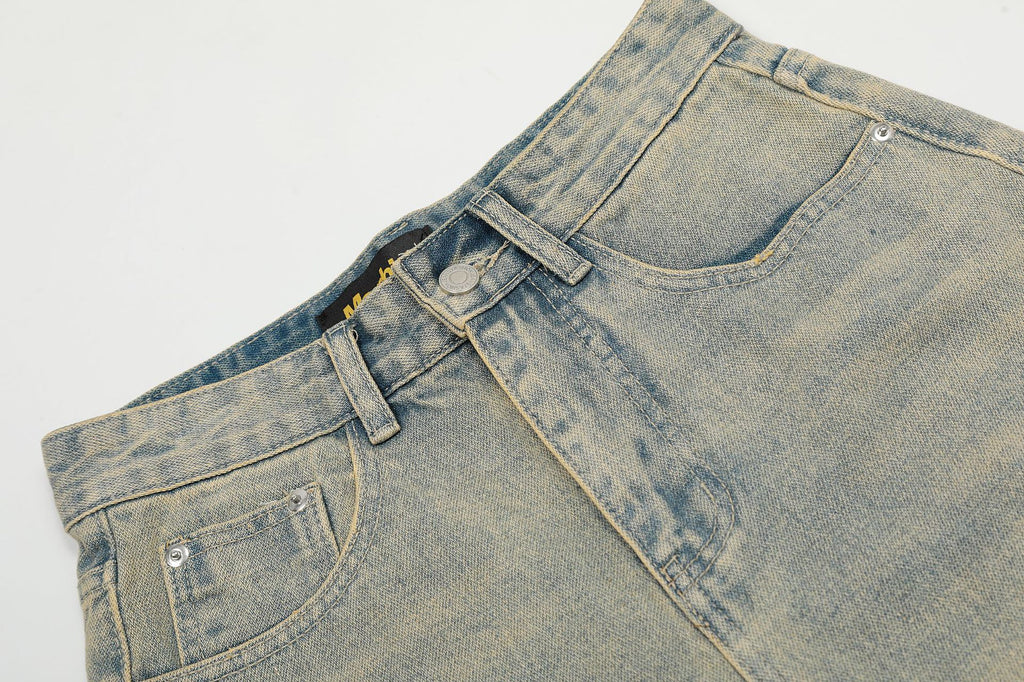 YAVIORA Distressed Straight-Leg Denim Shorts