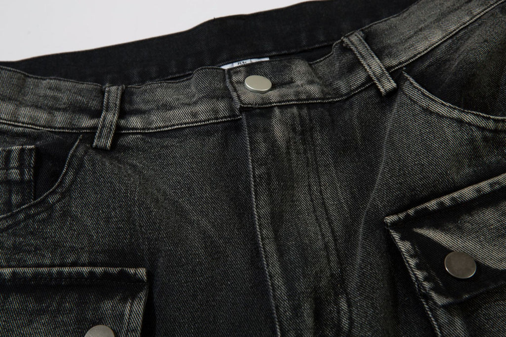 YAVIORA Multi-Pocket Workwear Denim Jeans