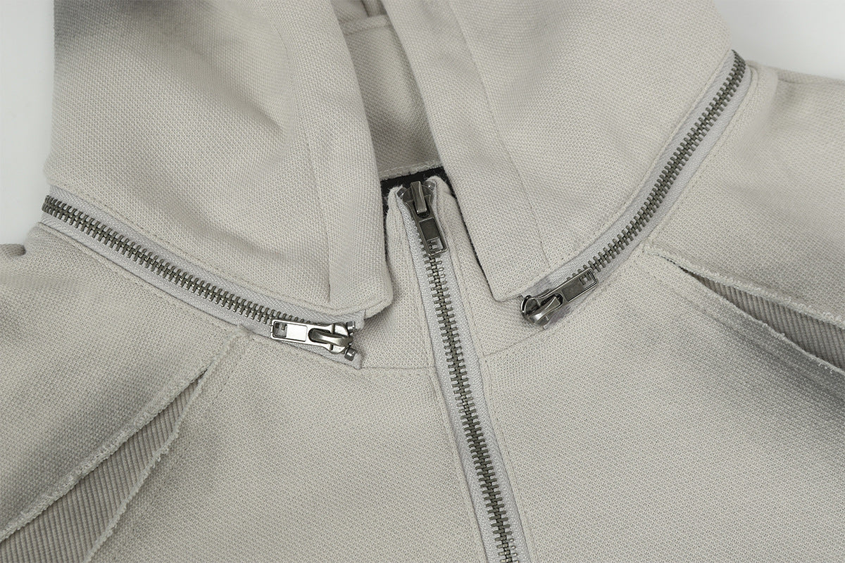 YAVIORA Wasteland Style Washed and Dirty Hooded Sweatshirt