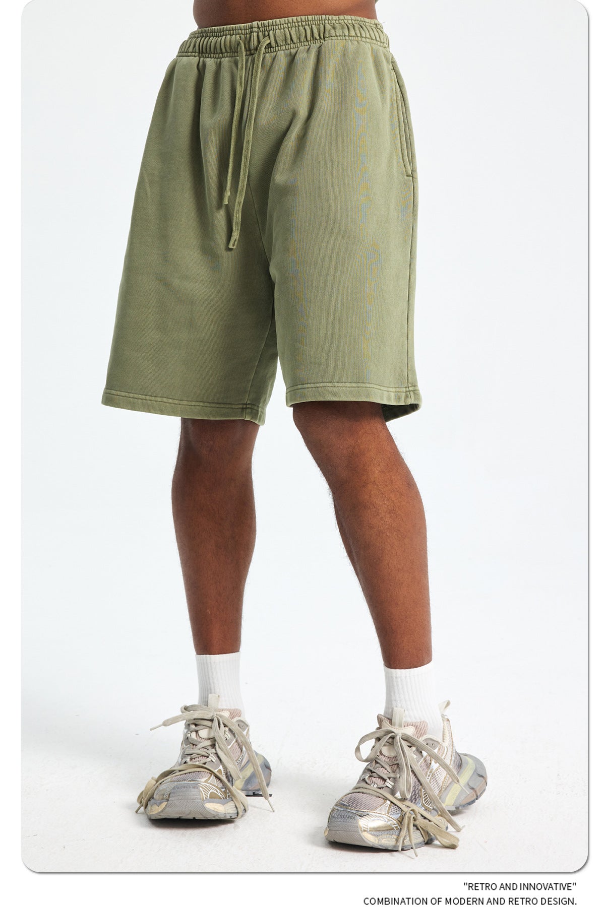 Yaviora Retro Terry Cotton Sports Shorts for Men