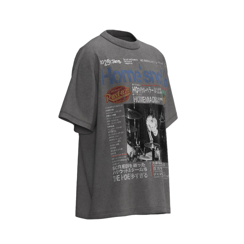 YAVIORA Hip-Hop & Rock Graphic T-Shirt