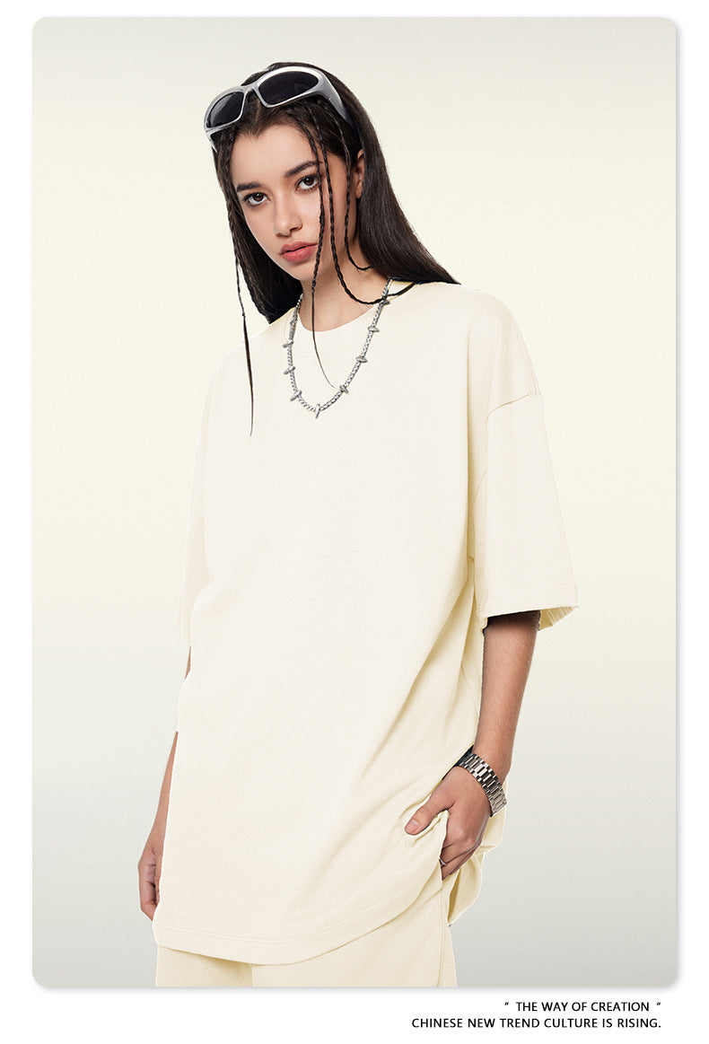 Yaviora Summer American Style Solid Color Loose T-Shirt