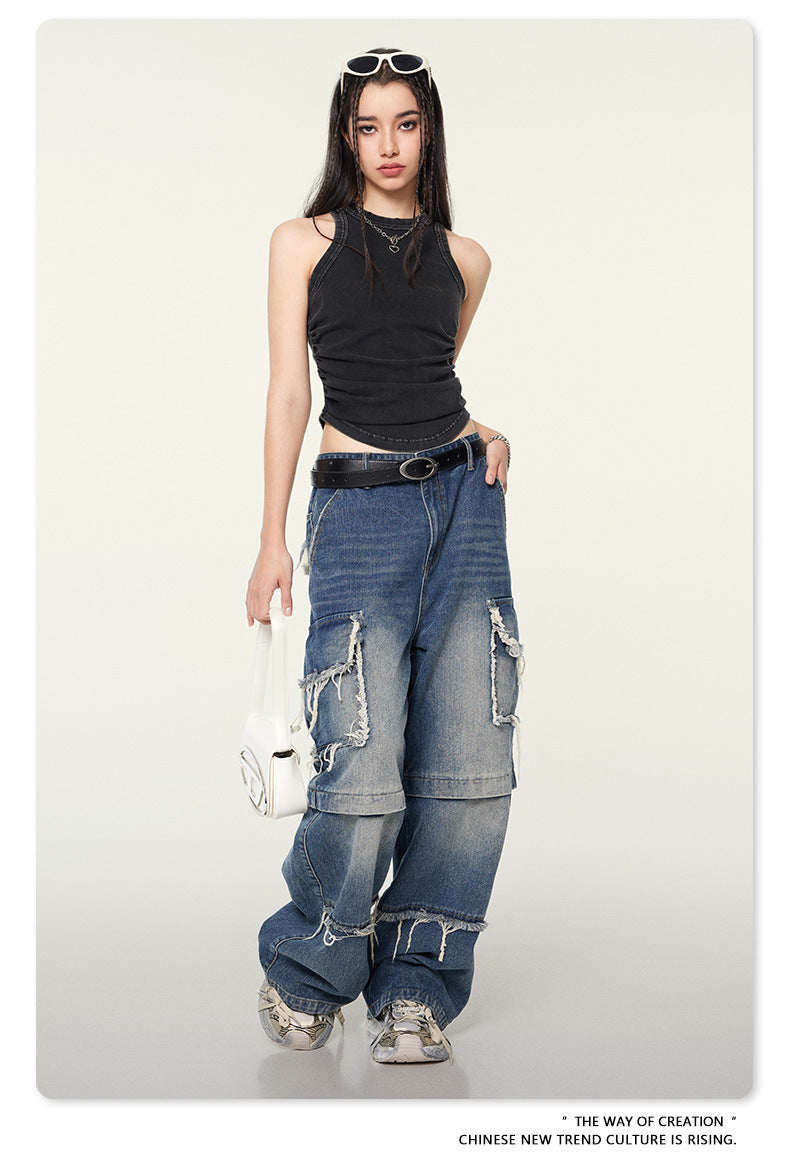 Yaviora American Distressed Hot Girl Style Vest for Women