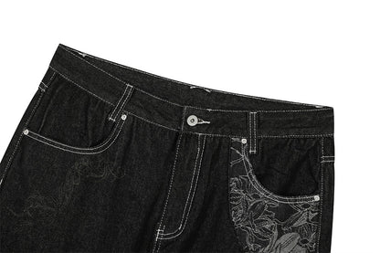 YAVIORA Deconstructed Pocket Jeans